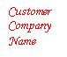 Text Box: Customer Company Name