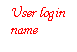 Text Box: User login name